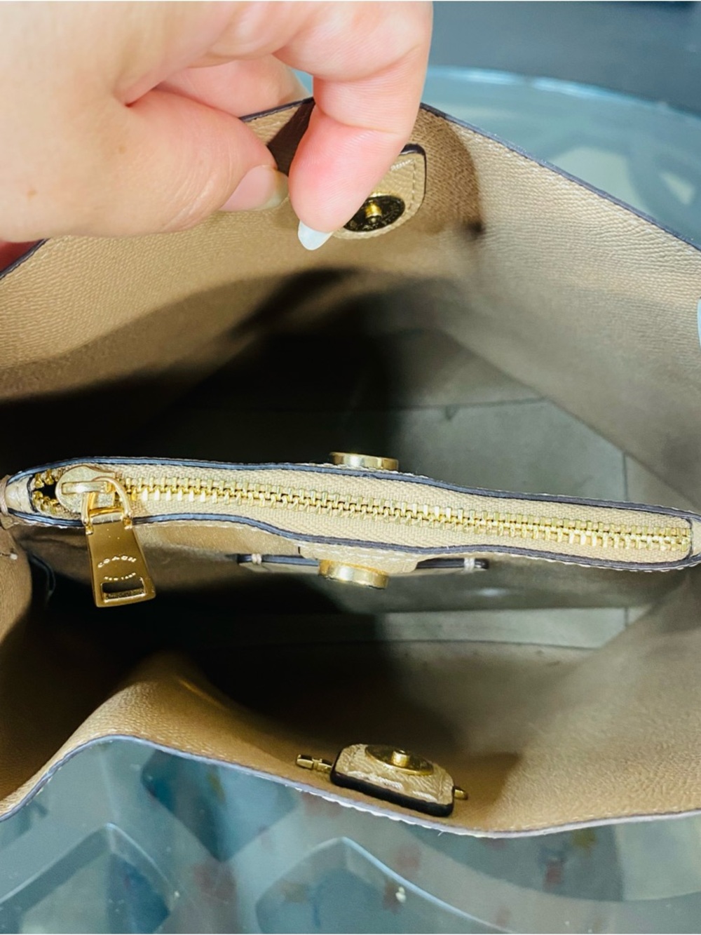 COACH Small Town Bucket Bag In Signature Canvas With Mystical Floral Print - Picture 8 of 12